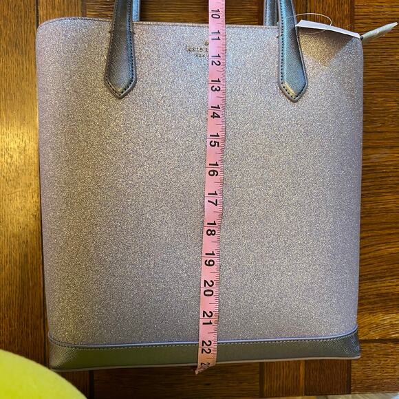 NWT Kate Spade Tinsel Lilac Frost Glitter Tote Bag - Picture 14 of 16